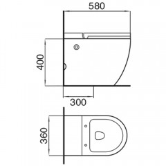 Унитаз приставной Cerutti Sella Pulse MB CT10199 с импульсным смывом