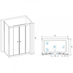 Душевое ограждение RGW Classic CL-43-1 130x100 0409431130-011