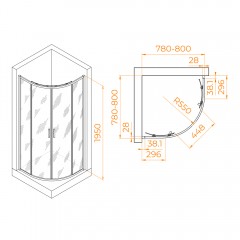 Душевое ограждение RGW Passage PA-52B 80x80 03085288-14