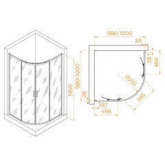 Душевое ограждение RGW Passage PA-52B 100x100 03085200-14