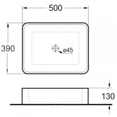 Раковина накладная Vincea VBS-105MC