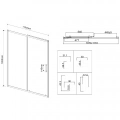 Душевая дверь Vincea City VDS-5CT110CL