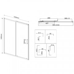 Душевая дверь Vincea City VDS-5CT100MT