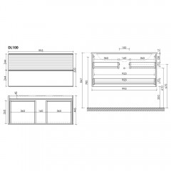 Тумба под раковину Sancos Delta DL100W