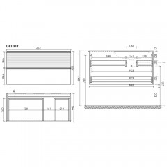 Тумба под раковину Sancos Delta DL100RW