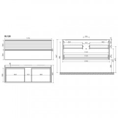 Тумба под раковину Sancos Delta DL120W