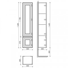 Пенал Sancos Very Bianco PVR35RW