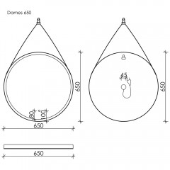 Зеркало Sancos Dames DA650W