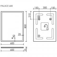Зеркало Sancos Palace PA600