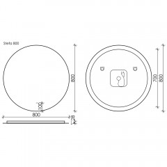 Зеркало Sancos Sfera SF800