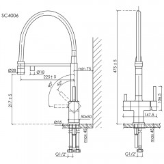 Смеситель для кухни Sancos Moro SC4006CH