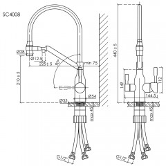 Смеситель для кухни Sancos Orta SC4008BG