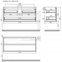 Тумба под раковину Sancos Marmi 2.0 MR2.0120EG