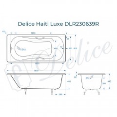 Ванна чугунная Delice France Haiti Luxe 180x80 DLR230639R