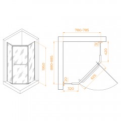 Душевое ограждение RGW Passage PA-091B 80x90 35089189-14