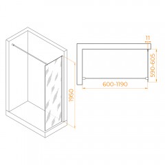 Душевое ограждение RGW Walk In WA-002G 60 35100206-16