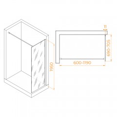 Душевое ограждение RGW Walk In WA-002G 70 35100207-16