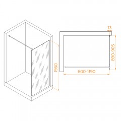 Душевое ограждение RGW Walk In WA-010G 90 351001009-16
