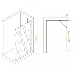 Душевое ограждение RGW Walk In WA-110Gb 120 351011012-16