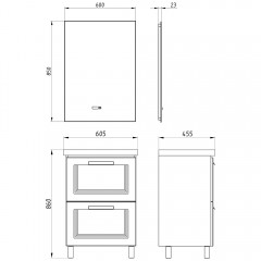 Тумба под раковину ASB-Mebel София 60