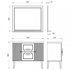 Зеркало ASB-Mebel Федерика 100