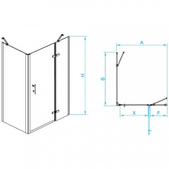 Душевое ограждение RGW Passage PA-77-1B R 120x90 410877129-084R