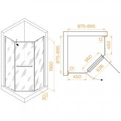 Душевое ограждение RGW Passage PA-82B 90x90 41088299-14