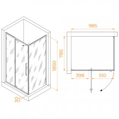 Душевое ограждение RGW Classic CL-46B 100x80 72094608-14