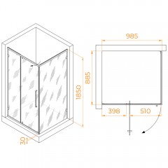 Душевое ограждение RGW Classic CL-46B 100x90 72094609-14