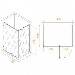 Душевое ограждение RGW Classic CL-46B 120x90 72094629-14