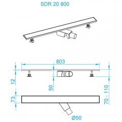 Трап душевой RGW SDR-20B 800 47212080-04