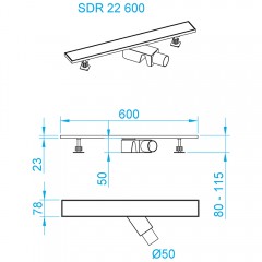 Трап душевой RGW SDR-22B 600 47212260-04