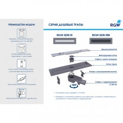 Трап душевой RGW SDR-31B 600 47213160-04