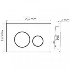 Инсталляция для подвесного унитаза WasserKRAFT Aller 10TLT.010.ME.PB02 с кнопкой смыва