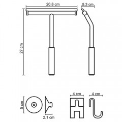 Скребок для душевой кабины WasserKRAFT K-211WHITE