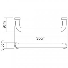 Поручень для ванны WasserKRAFT K-1066NICKEL