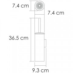 Ёршик для унитаза подвесной WasserKRAFT K-1087GUN METAL