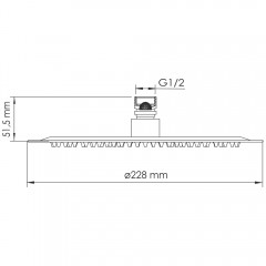 Верхний душ WasserKRAFT Asphe A331