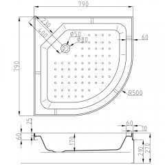 Душевая кабина AvaCan L580NLED+GM