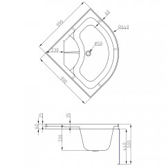 Душевая кабина AvaCan L610NLED+GM