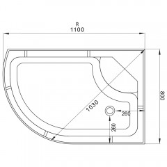 Душевая кабина AvaCan EM4511RLED+GM