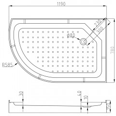 Душевая кабина AvaCan A102RLED+GMKN