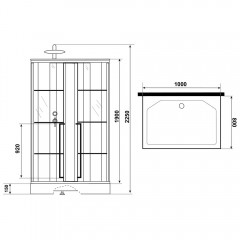 Душевая кабина Niagara Standart ST100/80/15QL/KL/BKT