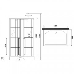 Душевая кабина Niagara Standart ST120/80/15QR/KL/BKT