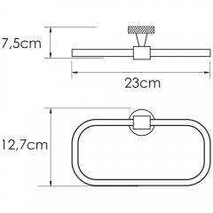 Держатель полотенец WasserKRAFT Mosel K-46660