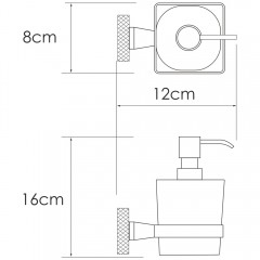 Дозатор для жидкого мыла стеклянный WasserKRAFT Tauber K-64499