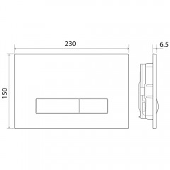 Клавиша смыва BelBagno Genova BB020-GV-CHROME.M