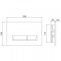 Клавиша смыва BelBagno Marmi BB011-MR-CHROME.M