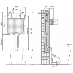 Бачок встраиваемый BelBagno BB025-CS