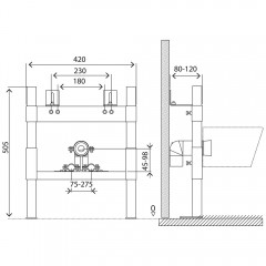 Инсталляция для биде BelBagno BB024-BD